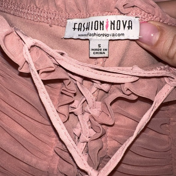 Fashion Nova Maura Mesh Dress - Mauve - Picture 4 of 5